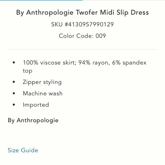 By Anthropologie Twofer Midi Slip Dress - Picture 7 of 8
